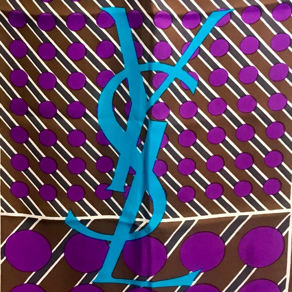 YSL Oversized Vintage Silk Oblong 66” x 18” - Picture 3 of 8